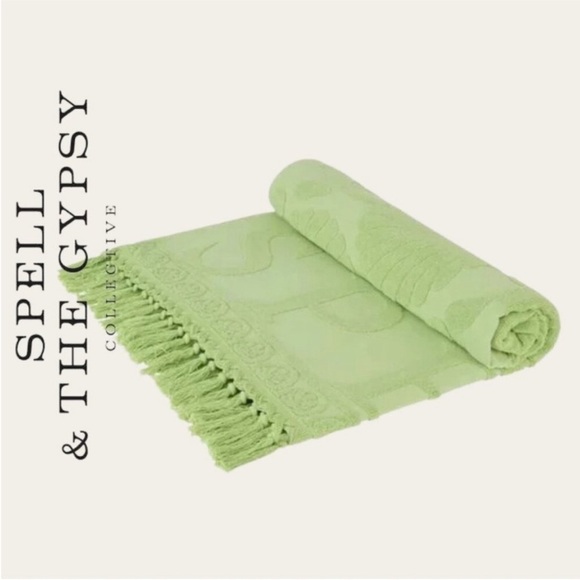 Free People x Spell Seashell Beach Towel in Pistachio NWT - Picture 5 of 11